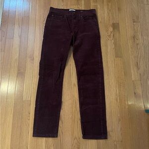 Burgundy corduroy pants